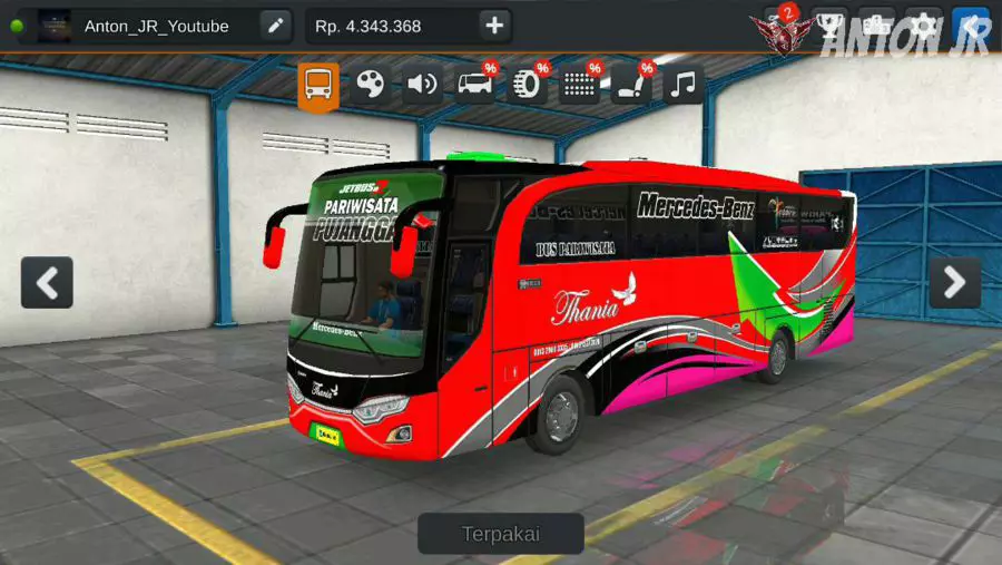 Livery Bus Simulator Indonesia Thania